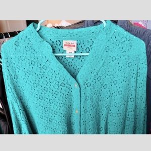Lace Button Down Elegance Blouse